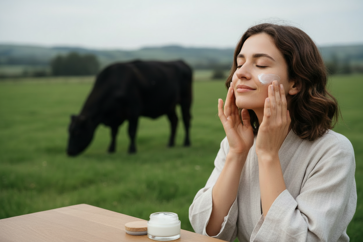 make the cow a beef breed, also make the jar of cream from dark glass